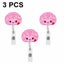 3pcs Retractable Badge Reel Holder Nursing Name Badge Holder Felt Badge R Carousel 1