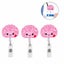 3pcs Retractable Badge Reel Holder Nursing Name Badge Holder Felt Badge R Carousel 2