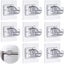 Curtain Rod Bracket No Drilling, 8 Pcs Adhesive Curtain Rod Holder Hooks, 3m No Carousel 1