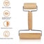 Wood Rolling Pin, Dough Roller Pizza Roller Cookie Cake Baking Carousel 2