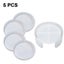 5 Pieces Coaster Resin Moulds, Include 1 Silicone Coaster Storage Box Mould 4 Co Carousel 1