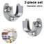 2pc Stainless Steel Closet Pole Sockets Heavy Duty Closet Rod Supports Carousel 1