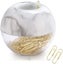 Compatible Magnetic Paper Clip Holdermarble White Holder With Gold Paper Clips Carousel 1