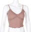Womens Lace Patchwork V Neck Camisole Ribbed Spaghetti Strap Tops Carousel 4