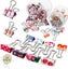 48 Pieces Colorful Binder Clips Paper Clamps 2 Sizes Cute Printing Metal Fold Ba Carousel 1