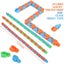 6 Pieces Wacky Tracks Fidget Toys,sensory Fidget Snake Twist Toy Carousel 3