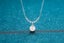 SALE: 8mm Pearl Moissanite Diamond Pendant Necklace S925 Silver Platinum Plated Carousel 4