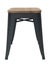 Amelie 46cm Stool - Matt Black / Natural Elm Wood Carousel 1