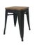 Amelie 46cm Stool - Matt Black / Natural Elm Wood Carousel 2