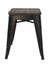 Amelie 46cm Stool - Matt Black Dark Elm/Wood Seat Carousel 1