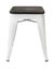 Amelie 46cm Stool - White Dark Elm/Wood Seat Carousel 1