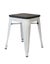 Amelie 46cm Stool - White Dark Elm/Wood Seat Carousel 2