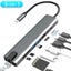 8 In 1 Usb C Hub Type To Hdmi Compatible Rj45 Ethernet 3.0 Ports Sdtf Card Read Carousel 3