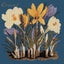 Elizabeth Bradley Tapestry Kit - The Crocus (Dark Blue Background Wool) Carousel 1