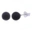 925 Sterling Silver Black Agate Stud Earrings "Mayley" Carousel 1