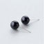 925 Sterling Silver Black Agate Stud Earrings "Mayley" Carousel 2