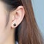 925 Sterling Silver Black Agate Stud Earrings "Mayley" Carousel 3