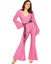 Night Fever Pink Sparkle 70s Womens Jumpsuit Carousel 1
