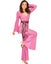 Night Fever Pink Sparkle 70s Womens Jumpsuit Carousel 2