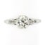 Antique Edwardian Platinum 1.02ctw Old European Diamond Engraved Engagement Ring Carousel 9