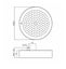 DELETED LINE - ZUCCHETTI CEILING MOUNTED ROUND SHOWER HEAD 320MM W/LIGHT Carousel 4