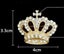 $1 reserve Gorgeous golden crown design brooch with artificial crystal Carousel 2