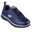 Skechers Sure Track Erath Women's Lace Up Navy Pink Gold Work Shoe Carousel 1
