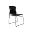 Uranus Heavy Duty Pvc Sled Base Visitor Lunchroom Chair Black Carousel 2
