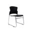 Uranus Heavy Duty Pvc Sled Base Visitor Lunchroom Chair Black Carousel 4