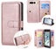 Google pixel 9 case PU leather retro style 10 card triple wallet rose gold Carousel 1