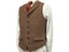 Men's Wool Tweed Slim Fit Burgundy Vest For Wedding Groom Carousel 1