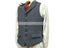Men's Wool Tweed Slim Fit Burgundy Vest For Wedding Groom Carousel 4
