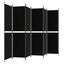 6-panel Room Divider Black 300x200 Cm Fabric Tpbxao Carousel 4