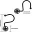 12pcs Hollow Ball Shower Curtain Hooks Luxury Quality Rustproof Stainless Steel Carousel 2