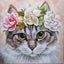 Diamond Painting Complete Square Kit, Beautiful Cat 40 X 40 Cm, Diamond Painting Carousel 1