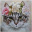 Diamond Painting Complete Square Kit, Beautiful Cat 40 X 40 Cm, Diamond Painting Carousel 3