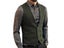 Men's Suit Vest Black Grey Wool Tweed Waistcoat Jacket Slim Fit Like Beckham Carousel 5