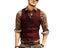 Men's Vest Suit Tweed Waistcoat Brown Black Groomman Wedding Jacket Victorian Carousel 4