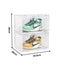 SOGA 2 Tier Transparent Portable Shoe Organiser Sneaker Footwear Folding Plas... Carousel 4