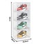 SOGA 2X 4 Tier Transparent Portable Shoe Organiser Sneaker Footwear Folding P... Carousel 4