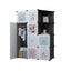 SOGA 10 Cubes Black Portable Wardrobe Divide-Grid Modular Storage Organiser F... Carousel 1