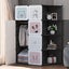 SOGA 10 Cubes Black Portable Wardrobe Divide-Grid Modular Storage Organiser F... Carousel 3