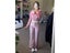 OrangeA Women Tracksuit Letter Print Velvet 2 Piece Outfit Sweatshirt Straight Carousel 7