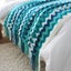 SOGA 220cm Blue Zigzag Striped Throw Blanket Acrylic Wave Knitted Fringed Wov... Carousel 4