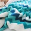 SOGA 220cm Blue Zigzag Striped Throw Blanket Acrylic Wave Knitted Fringed Wov... Carousel 7