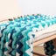 SOGA 220cm Blue Zigzag Striped Throw Blanket Acrylic Wave Knitted Fringed Wov... Carousel 8