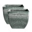 SOGA 2X 32cm Green Grey Square Resin Plant Flower Pot in Cement Pattern Plant... Carousel 1