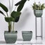 SOGA 32cm Green Grey Square Resin Plant Flower Pot in Cement Pattern Planter ... Carousel 3