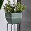 SOGA 32cm Green Grey Square Resin Plant Flower Pot in Cement Pattern Planter ... Carousel 5