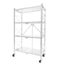 SOGA 4 Tier Steel White Foldable Display Stand Multi-Functional Shelves Porta... Carousel 1